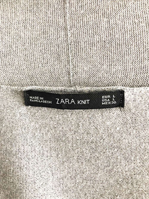 Grey Waterfall Cardigan, Zara, Size L