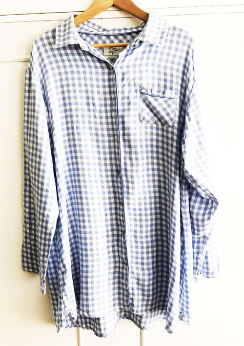 Oversize Blue and White Shirt