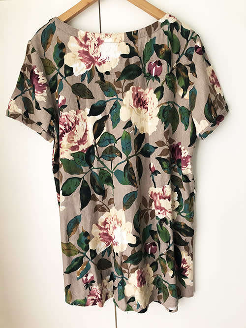 Floral Linen Dress, Size L