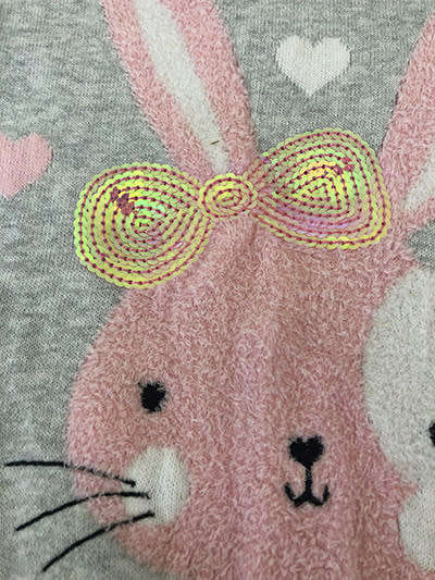 Bunny rabbit applique cotton jumper, 5-6 years