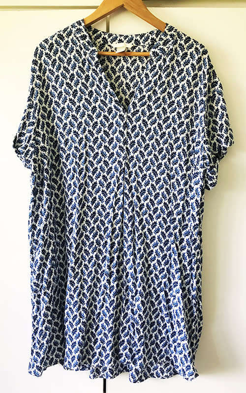 H&M Blue and White Dress