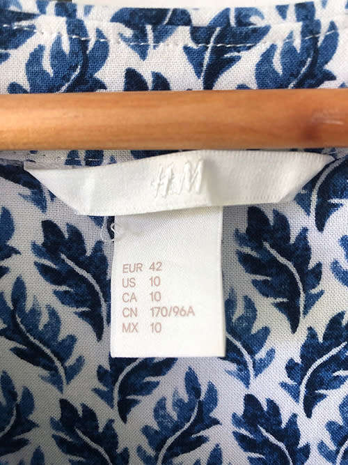 H&M Blue and White Dress