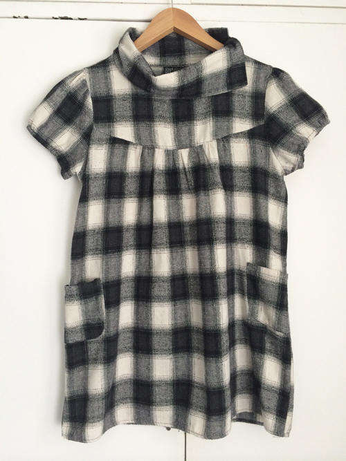 Black & White Check Tunic Top