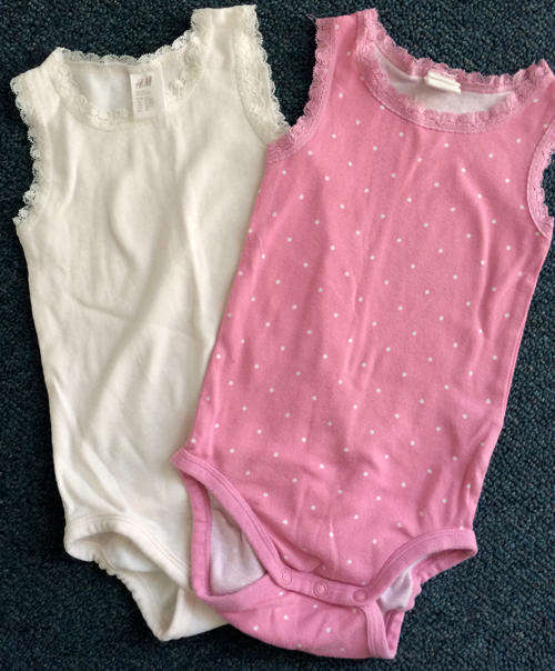 H&M Babygro / Vests x 2. Size 9-12months