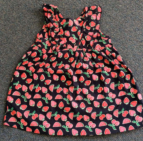 Navy top with Fruit on. Cotton. Size 18-24months