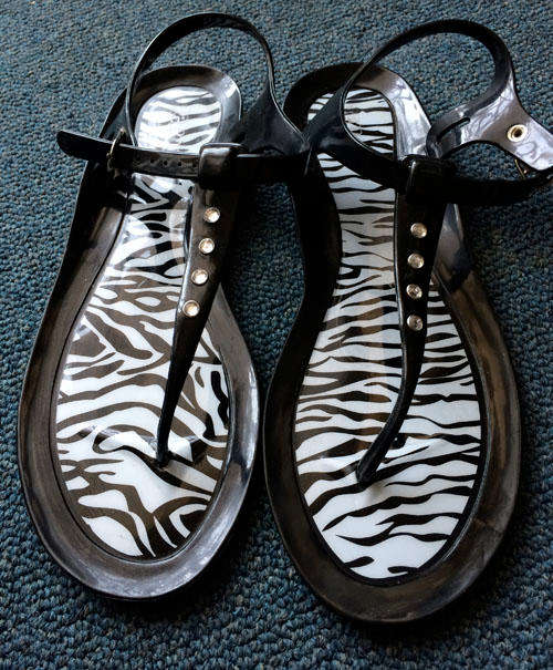 Ladies Black Sandals Size 41