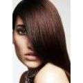 8 pieces clip in straight human extensions hair in dark brown, 50cm