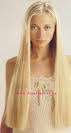 40 centimeters Full head straight hair extensions in mixed blonde