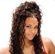 Spiral Curl black hair extensions  : 35 cm