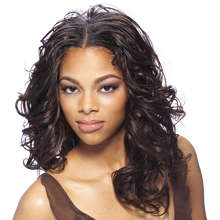 Black french curl human hair extensions 25 cm