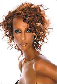 Deep curl human hair extensions 20 cm in auburn