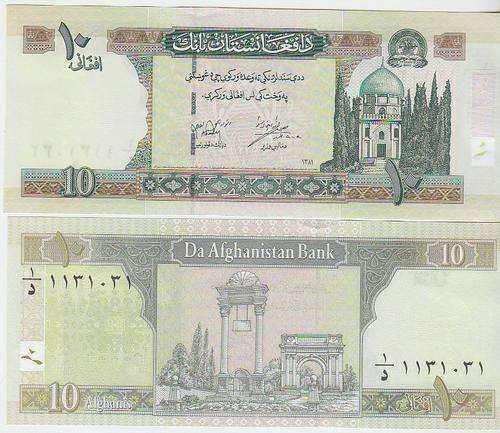 AFGHANISTAÃÂÃÂÃÂÃÂN 10 AFGANIS  P 67 UNC