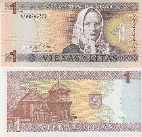 Lithuania 1 Litas 1994 P-53 UNC