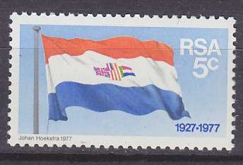 SOUTH AFRICA SACC 442 - 1977 - 50 YEARS S.A. FLAG - MNH