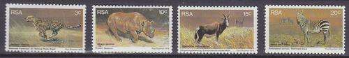 SOUTH AFRICA SACC 405 - 408  1976 - WILDLIFE CONSERVATION - MNH