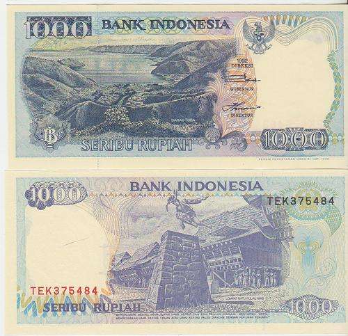 INDONESIA 1000 RUPIAH 1992/1999 P 129 UNC