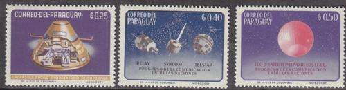 3 BEAUTIFUL THEMATIC STAMPS - SPACE - PARAGUAY - MNH