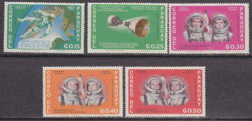 5 BEAUTIFUL THEMATIC STAMPS - SPACE - PARAGUAY - MNH