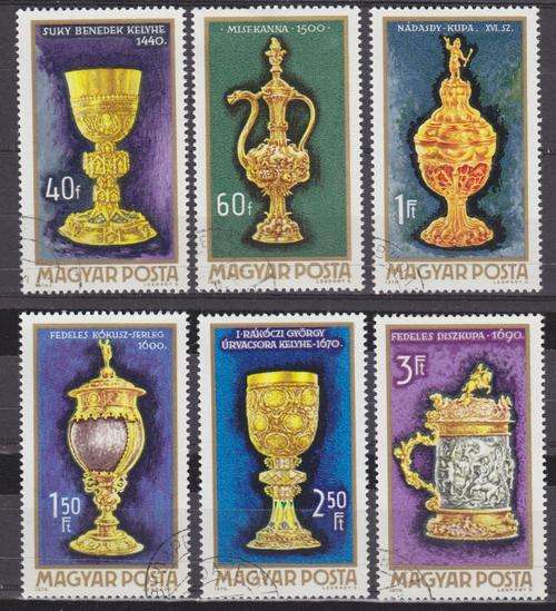 6 BEAUTIFUL THEMATIC STAMPS - ANTIQUES - HUNGARY