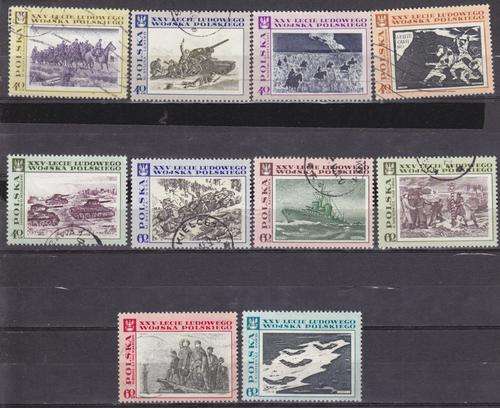 10 BEAUTIFUL THEMATIC STAMPS - WORLD WAR II - POLAND - USED