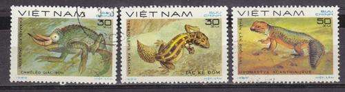 3 BEAUTIFUL THEMATIC STAMPS - REPTILES - VIETNAM