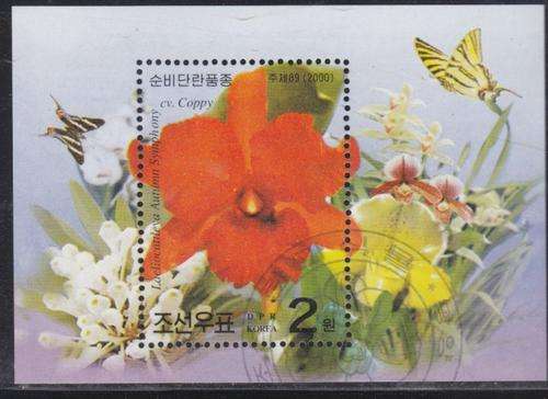 BEAUTIFUL THEMATIC MINIATURE SHEET - FLOWERS - NORTH KOREA