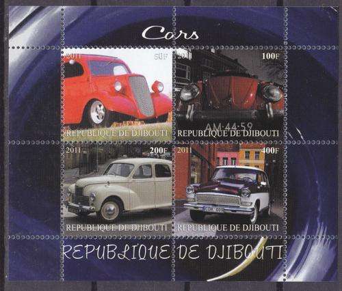 BEAUTIFUL THEMATIC MINI SHEET - CARS - DJIBOUTI 2011