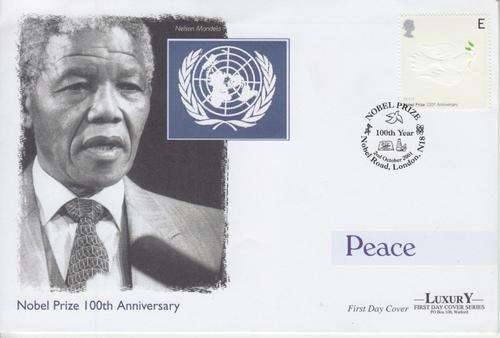 GREAT BRITAIN FDC 2001 - NELSON MANDELA & NOBEL PRIZE CENTENARY