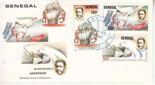 SENEGAL FDC 1987 - NELSON MANDELA / ANTI APARTHEID