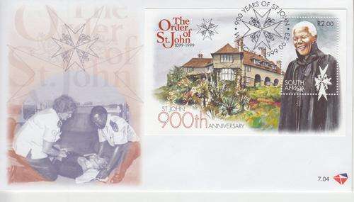 SOUTH AFRICA - FDC 7.04 THE ORDER OF ST.JOHN TO NELSON MANDELA 1999