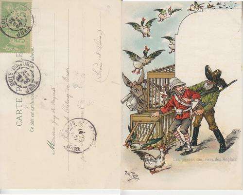 ANGLO BOER WAR - CARICATURE OF ENGLISH AND BOER - FAILED COMMUNICATIONS - ARTIST A.THIELE