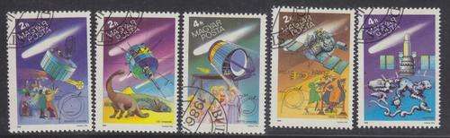 5 BEAUTIFUL THEMATIC STAMPS - SPACE - HUNGARY