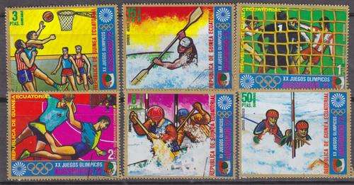 6 BEAUTIFUL THEMATIC STAMPS - OLYMPIC GAMES - EQUATORIAL GUINEA