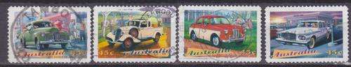 4 BEAUTIFUL THEMATIC STAMPS - CARS - AUSTRALIA