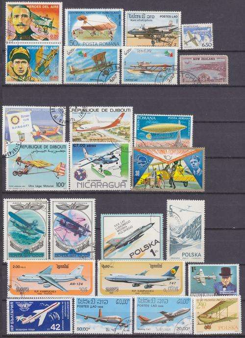 25 BEAUTIFUL THEMATIC STAMPS - AVIATION - WORLDWIDE