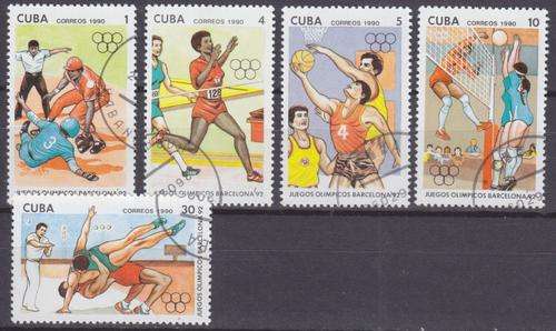 5 BEAUTIFUL THEMATIC STAMPS - OLYMPICS - CUBA