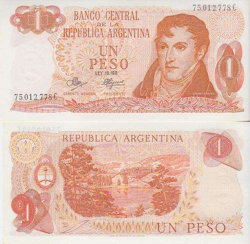 ARGENTINA 1 PESO 1970-73 P.287 UNC