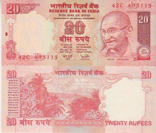 INDIA 20 Rupees 2010 P-NEW UNC