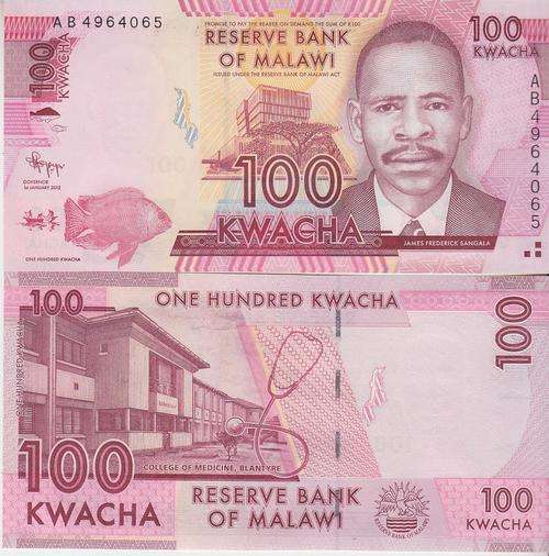 MALAWI 100 KWACHA 2012 P NEW UNC