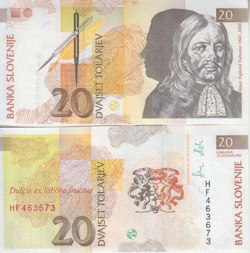 SLOVENIA 20 TOLARJEV 2003 P 12 UNC