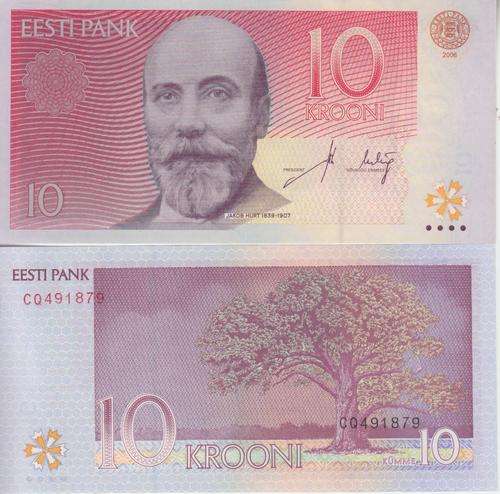 ESTONIA 10 KROONI 2006 P86  UNC