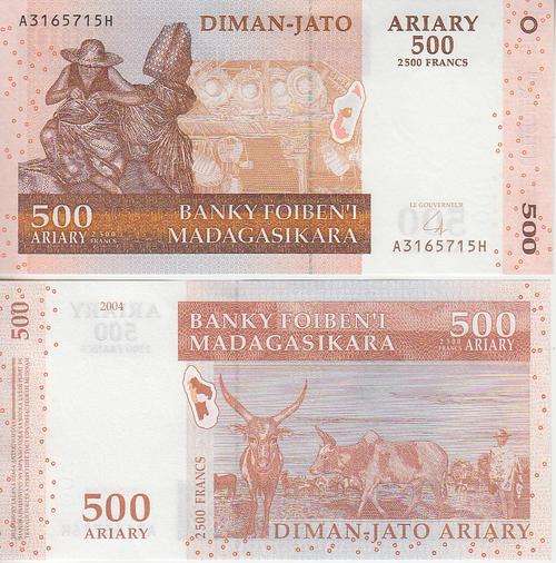 MADAGASCAR 500 ARIARY 2004 P 88 UNC