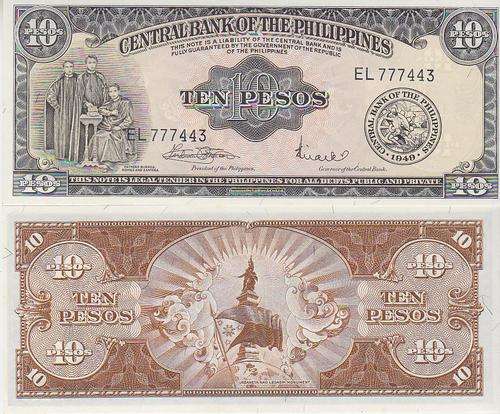 PHILIPPINES 10  PESO P 136 UNC