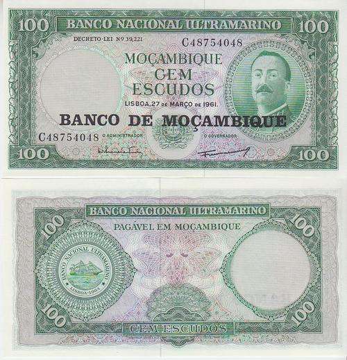 MOZAMBIQUE 100 ESCUDOS 1961 P 117 UNC