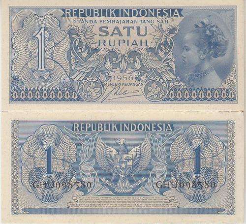 INDONESIA 1 RUPIAH 1956 P 74 UNC