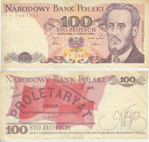 POLAND 100 ZLOTYCH 1986 P 143e VF