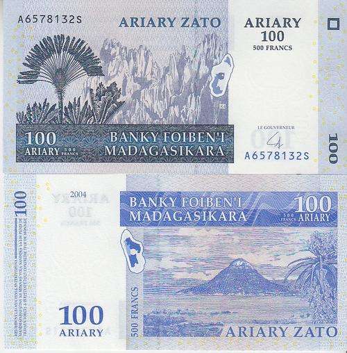 MADAGASCAR 100 FRANCS 2004  P.86  UNC