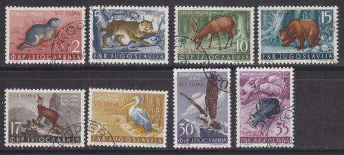 BEAUTIFUL THEMATIC STAMPS - COMPLETE SET OF 8 - WILDLIFE SET - YUGOSLAVIA