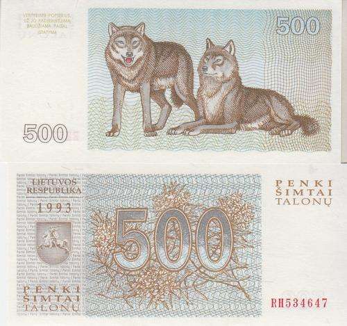 Lithuania 500 Talonu 1993 P-46 UNC