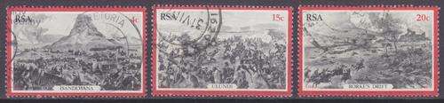 SOUTH AFRICA SACC 463-465 -1979 - CENTENARY OF THE 1879 ZULU WAR - USED SET